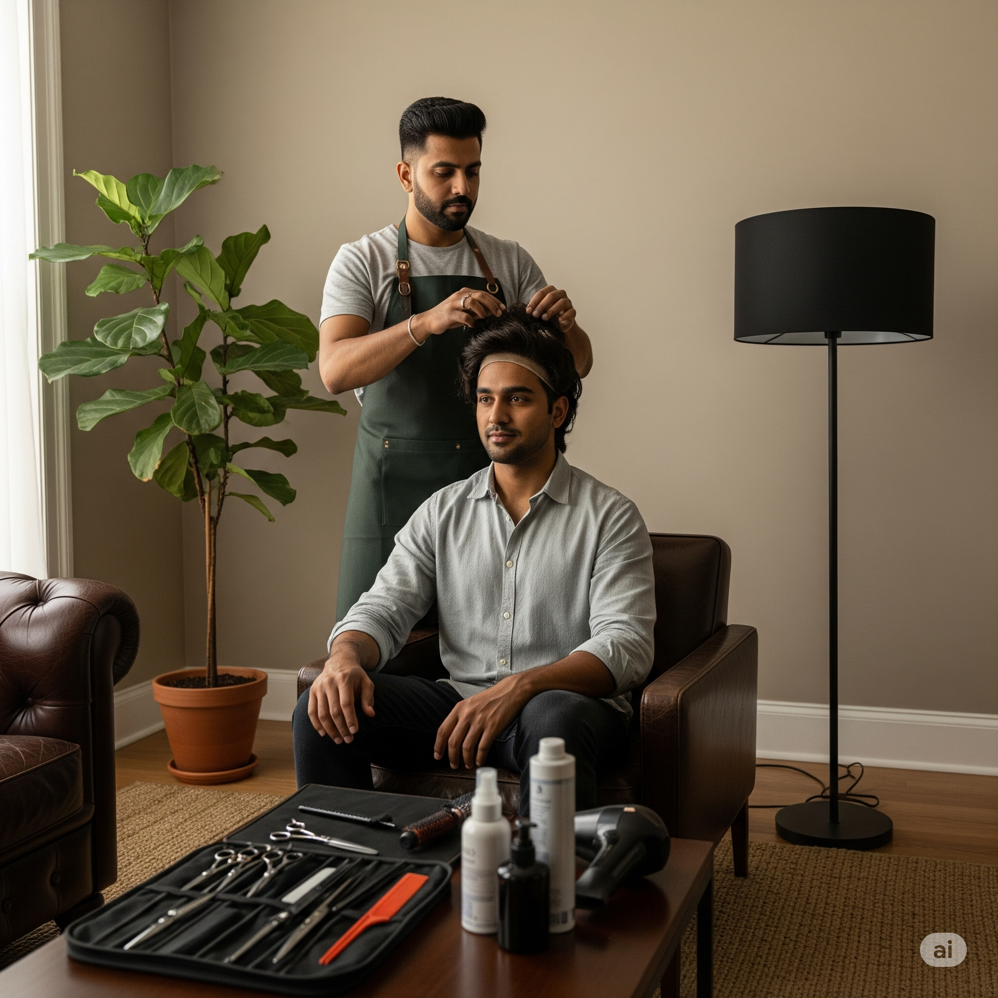 Hair transformation background