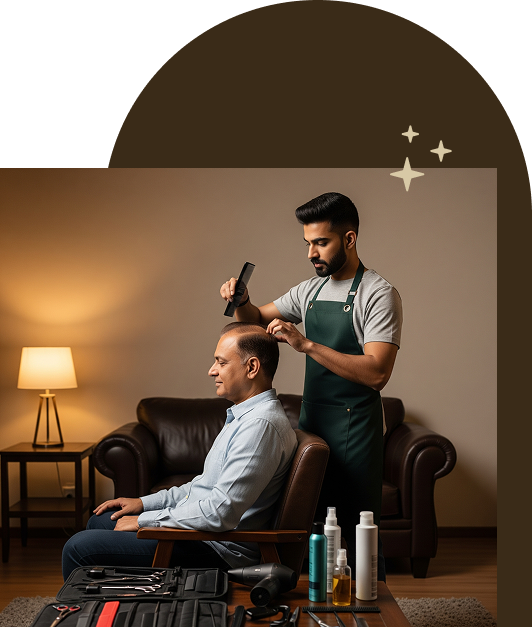 Professional hair styling service at home